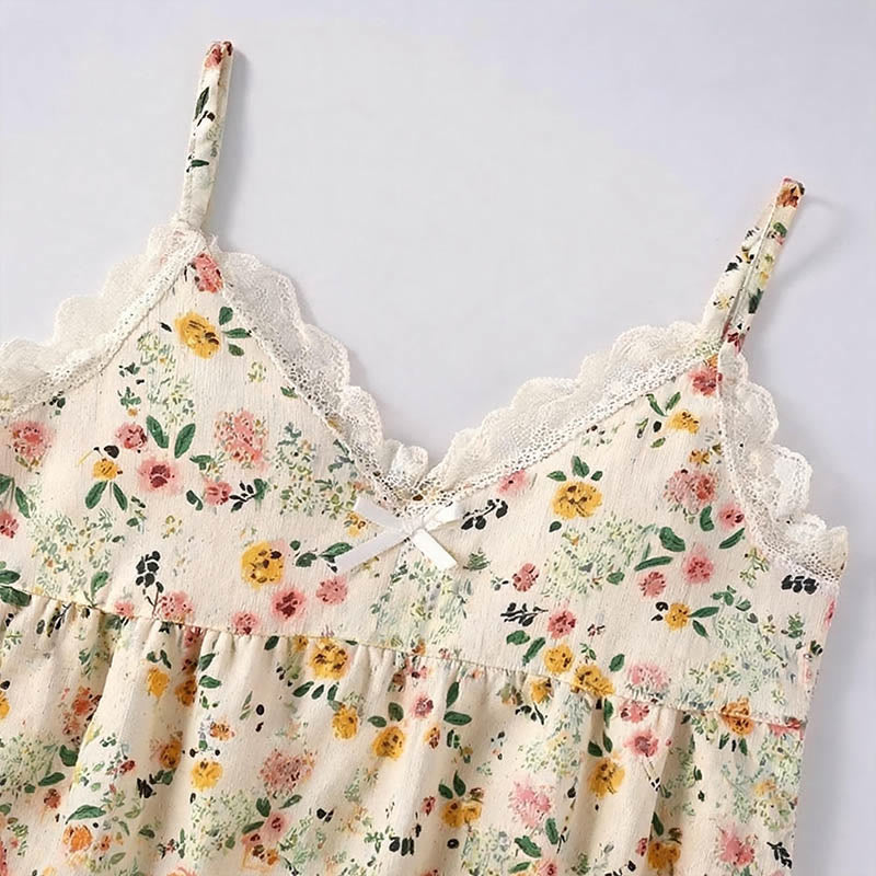 Romantic Floral Cami and Ankle Pants Lounge Set