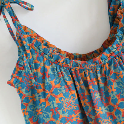 Boho Floral Tie Strap Pajama Set