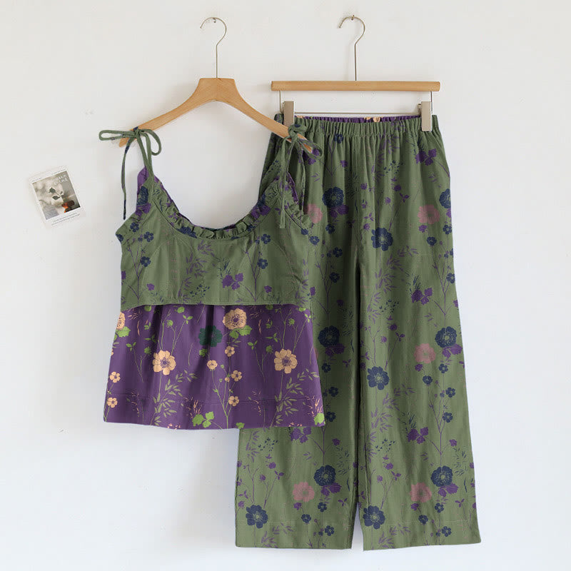 Vintage Floral Cami & Pants Pajama Set