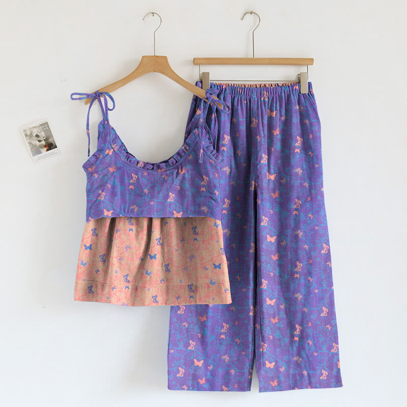 Butterfly Print Cami & Lounge Pants Set