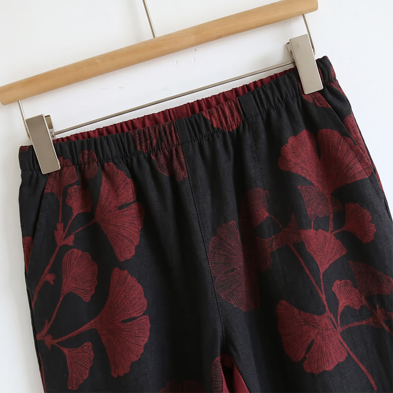 Botanical Leaf Cami & Pants Loungewear Set