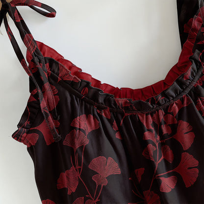 Botanical Leaf Cami & Pants Loungewear Set