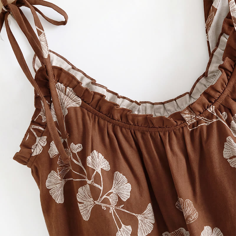 Botanical Leaf Cami & Pants Loungewear Set
