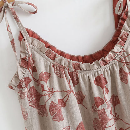 Botanical Leaf Cami & Pants Loungewear Set