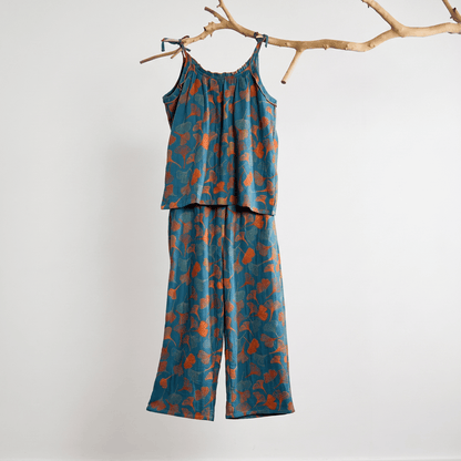 Ginkgo Leaf Cami Top & Pants Pajama Set