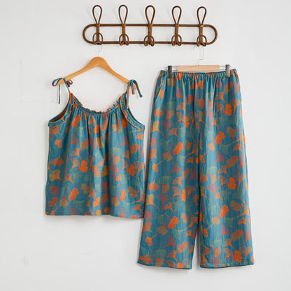 Ginkgo Leaf Cami Top & Pants Pajama Set