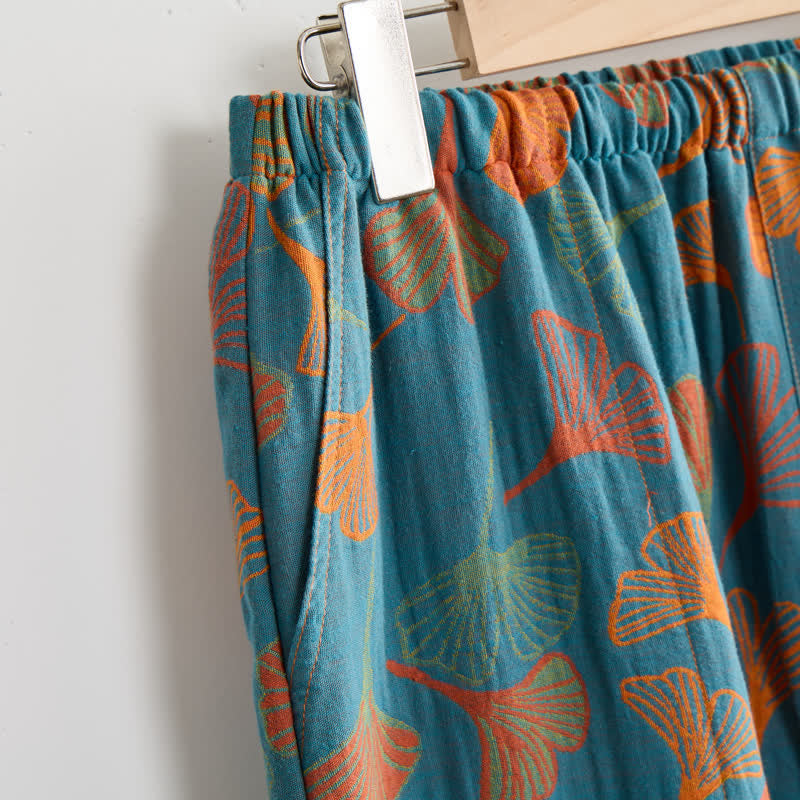 Ginkgo Leaf Cami Top & Pants Pajama Set