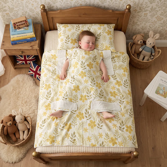 Yellow Floral Cotton Quilted Baby Quilt 0-2 Years 100% Cotton Outer Fabric 2-5 Years 6+ Years Anti-Kick Quilt Baby Quilt Bed Blanket bedding Breathable Cartoon Style Cotton Crib Use Early Summer Floral Infant Summer Quilt Kids Bedroom Kids Quilt Kids Summer Quilt Lightweight newin260707 Nursery Bedding Polyester Filling Preschool Nap Quilt Printed Quilt Pure Cotton Quilted Quilts Reactive Printed Sleep Sack Soft Touch Summer Toddler Bedding Toddler Summer Quilt Warm Weather Bedding Wearable Blanket
