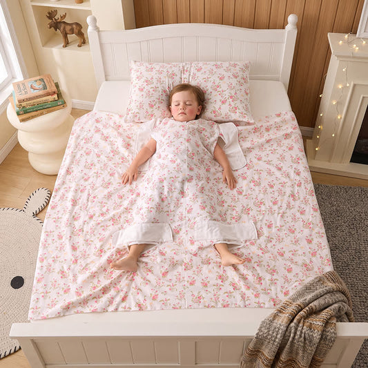 Sweet Floral Cotton Gauze Baby Quilt