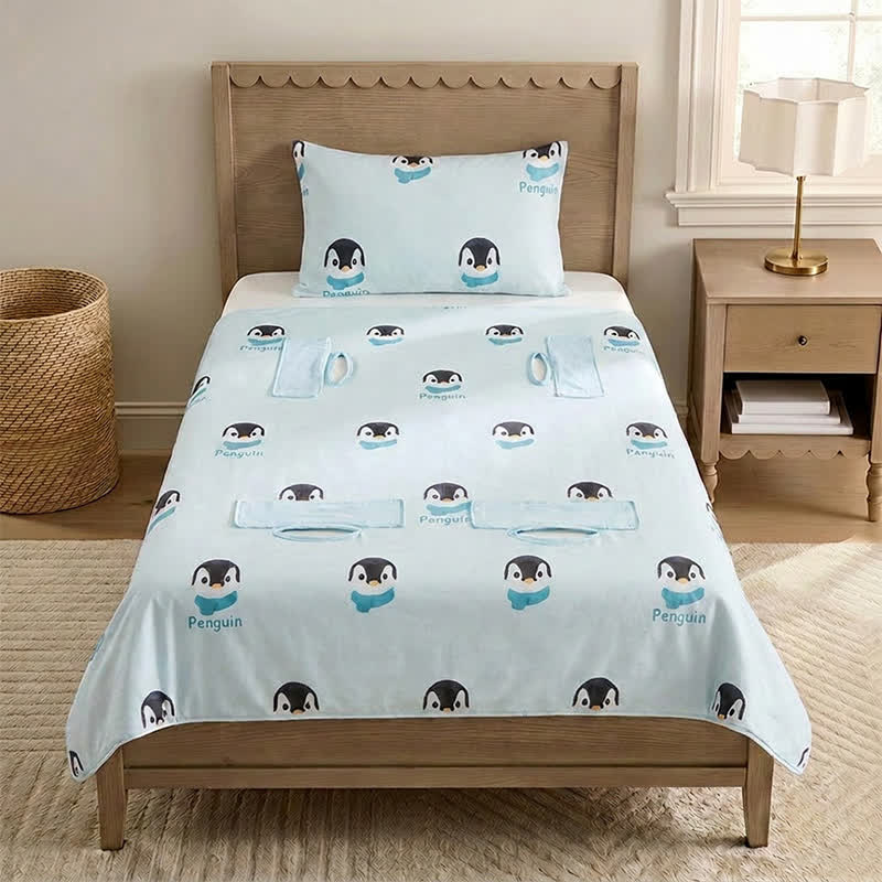 Penguin Dream Cotton Gauze Baby Quilt