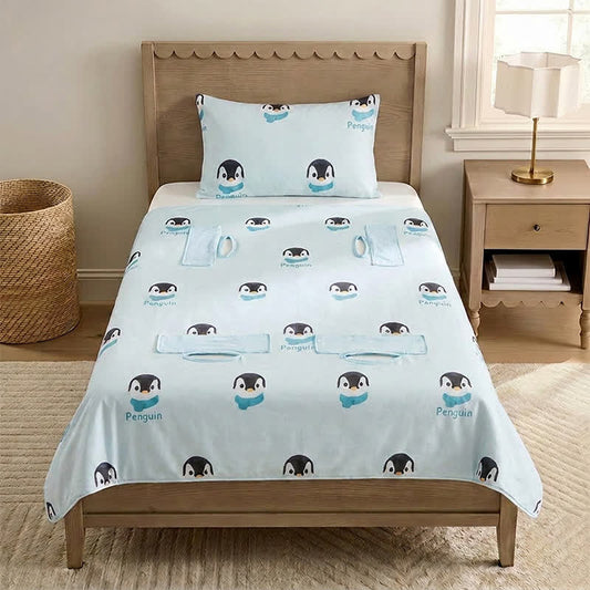 Penguin Dream Cotton Gauze Baby Quilt