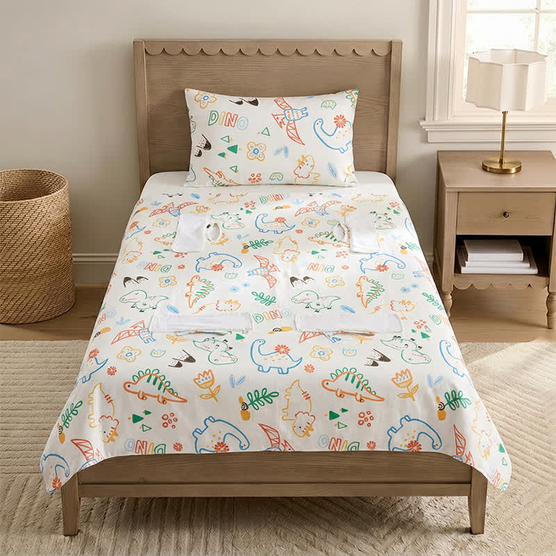 Dino Dreams Cotton Gauze Baby Quilt