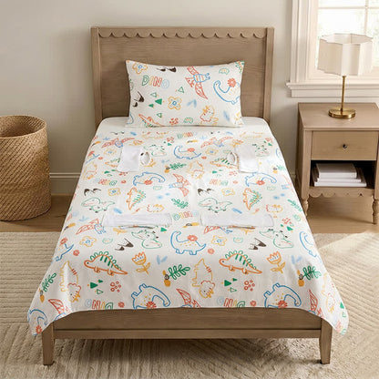 Dino Dreams Cotton Gauze Baby Quilt
