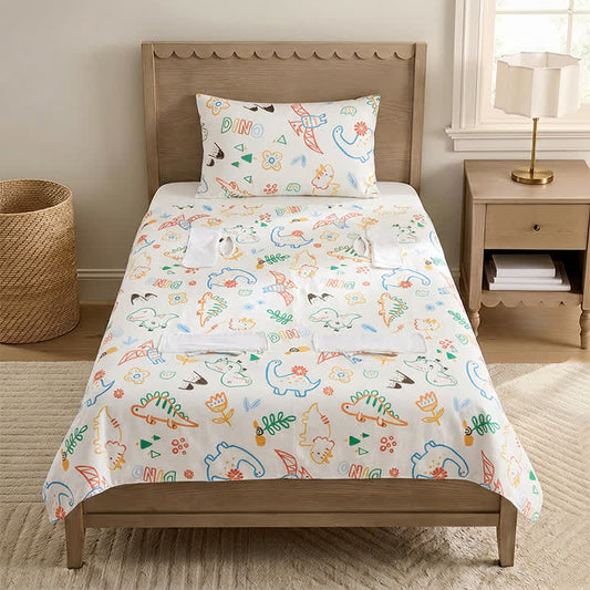 Dino Dreams Cotton Gauze Baby Quilt