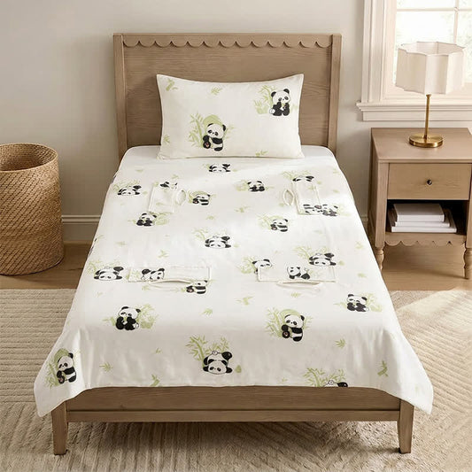Panda Bamboo Cotton Gauze Baby Quilt