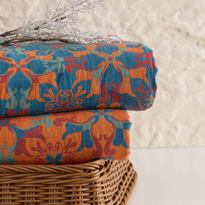 Floral Medallion Cotton Jacquard Fabric