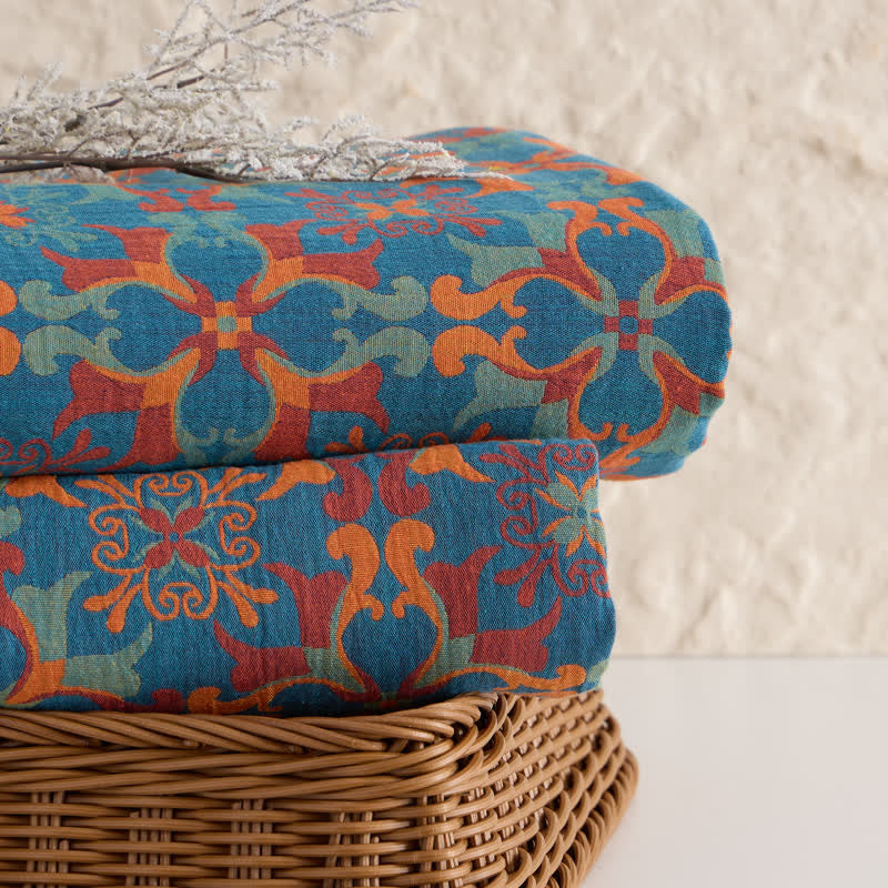 Floral Medallion Cotton Jacquard Fabric