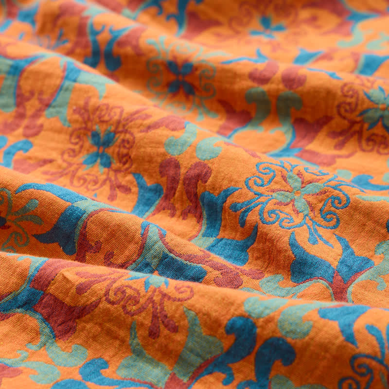 Floral Medallion Cotton Jacquard Fabric