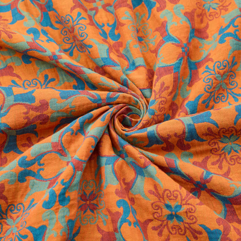Floral Medallion Cotton Jacquard Fabric