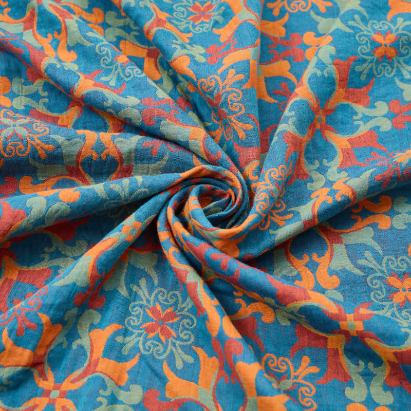 Floral Medallion Cotton Jacquard Fabric
