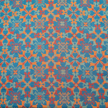 Floral Medallion Cotton Jacquard Fabric