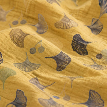 Ginkgo Leaf Tie Strap Lounge Nightgown