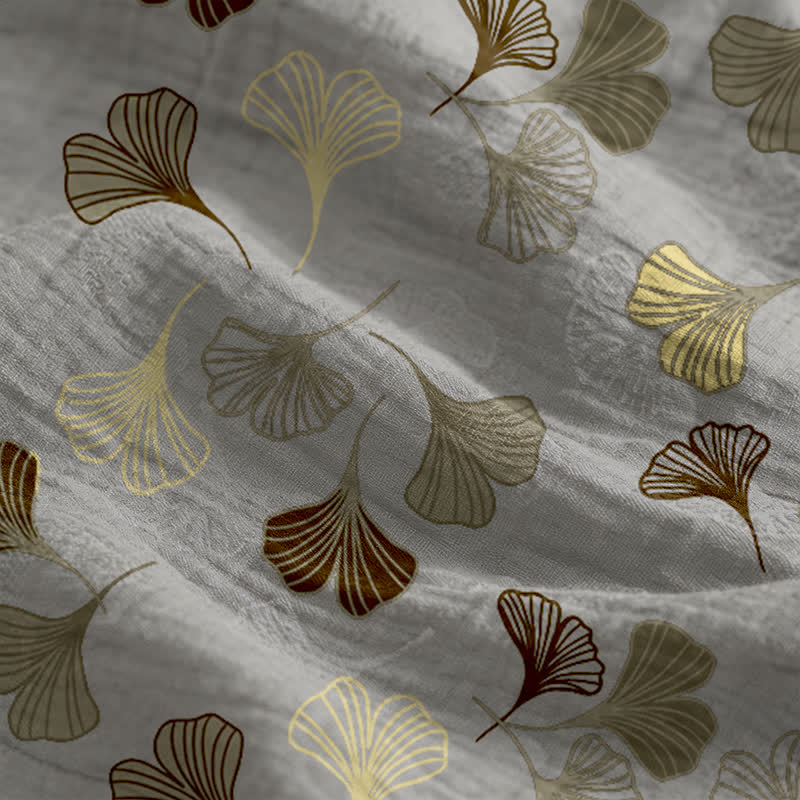 Ginkgo Leaf Tie Strap Lounge NightDress