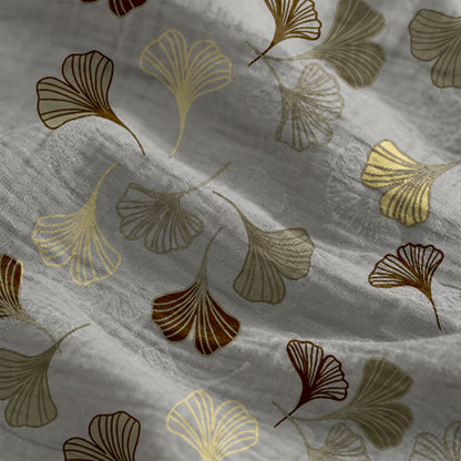 Ginkgo Leaf Tie Strap Lounge Nightgown