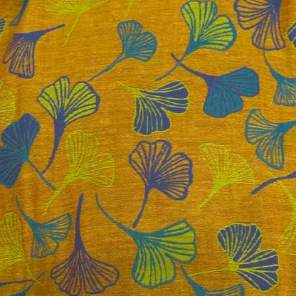 Ginkgo Leaf Tie Strap Lounge Nightgown