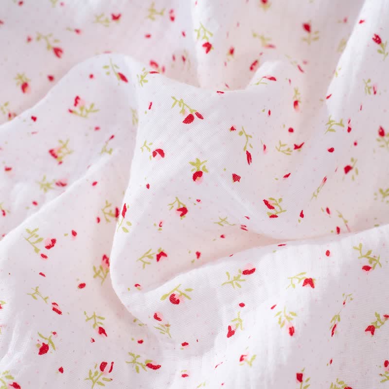 Cotton Floral Ruffle Strap Lounge Dress