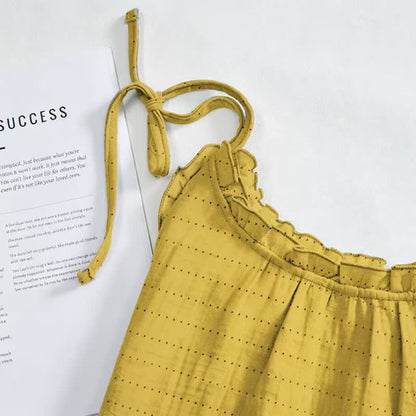 Sunwashed Solid Color Tie Strap Lounge Dress