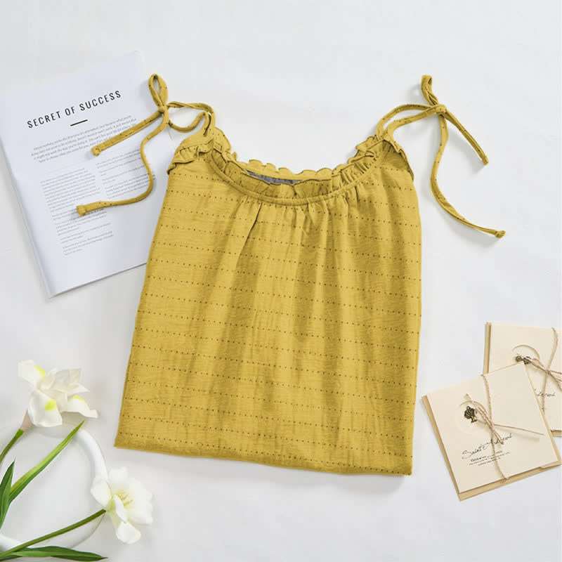 Sunwashed Solid Color Tie Strap Lounge Dress