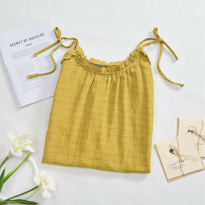 Sunwashed Solid Color Tie Strap Lounge Dress
