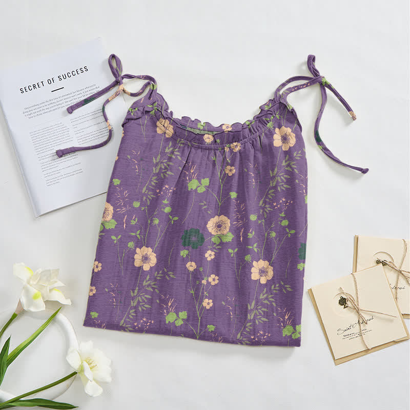 Wildflower Tie Strap Boho Lounge Maxi Dress