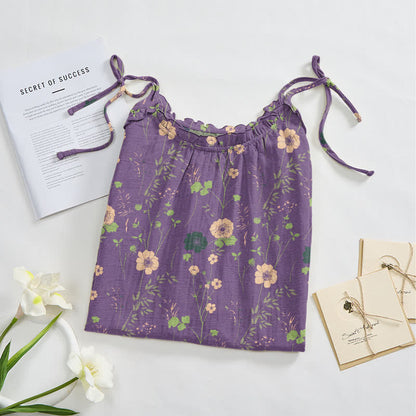 Wildflower Tie Strap Boho Lounge Maxi Dress