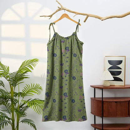 Wildflower Tie Strap Boho Lounge Maxi Dress