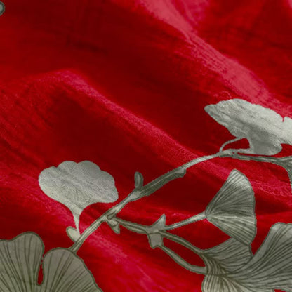 Botanical Leaf Tie Strap Maxi Lounge Dress
