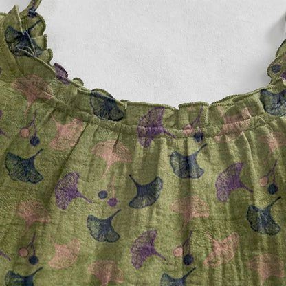 Ginkgo Floral Tie Strap Lounge Dress