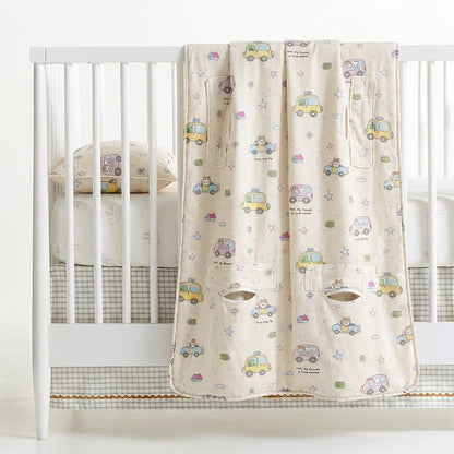 Cotton Gauze Little Cars Kick-Proof Baby Quilt