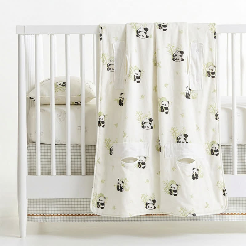 Panda Bamboo Cotton Gauze Baby Quilt