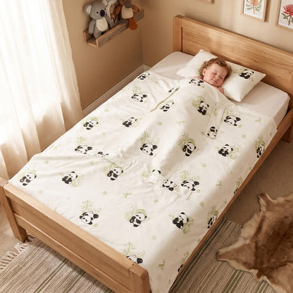 Panda Bamboo Cotton Gauze Baby Quilt