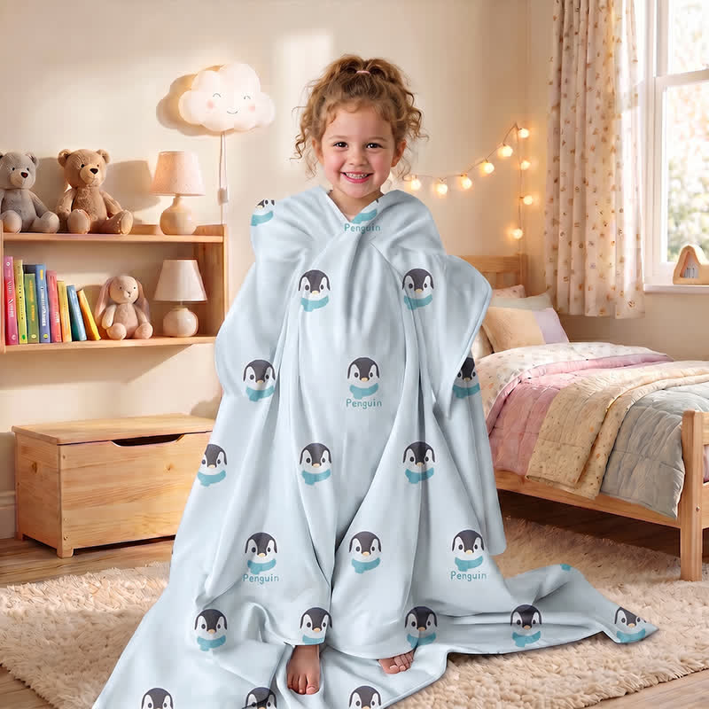 Penguin Dream Cotton Gauze Baby Quilt