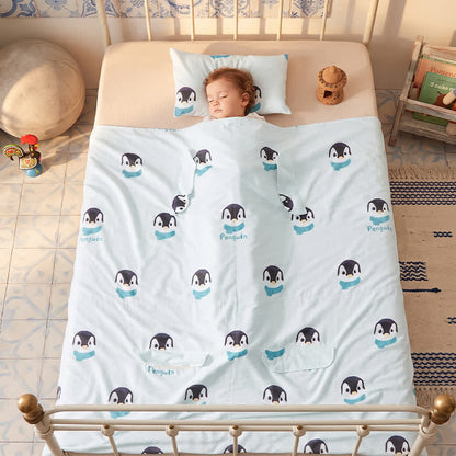 Penguin Dream Cotton Gauze Baby Quilt