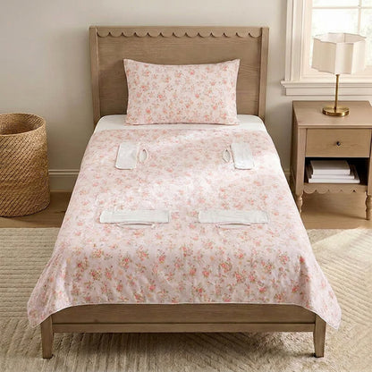 Sweet Floral Cotton Gauze Baby Quilt