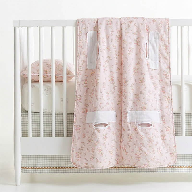 Sweet Floral Cotton Gauze Baby Quilt
