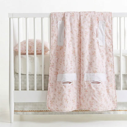 Sweet Floral Cotton Gauze Baby Quilt