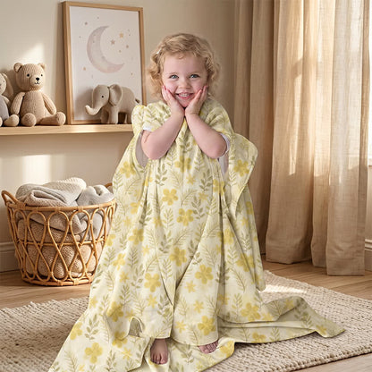 Yellow Floral Cotton Quilted Baby Quilt