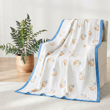 Little Hedgehog Cotton Gauze Blanket