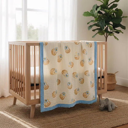 Little Hedgehog Cotton Gauze Blanket