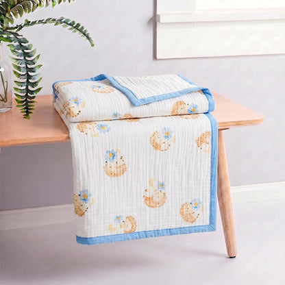 Little Hedgehog Cotton Gauze Blanket
